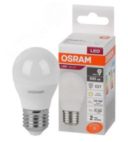 Лампа св/д OSRAM 10Вт E27 3000К 800Лм шарик 220В (замена 75Вт), , шт в интернет-магазине Патент24.рф